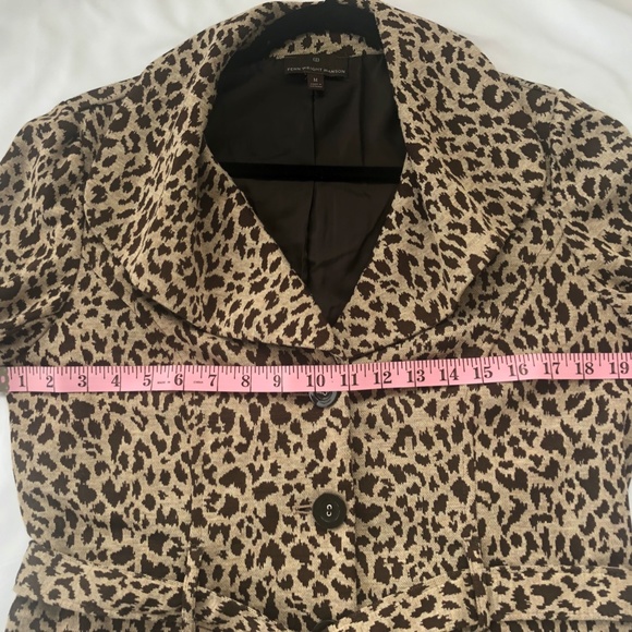 Fenn Wright Manson Knit Leopard-Print Belted Jacket Size M - Picture 7 of 10